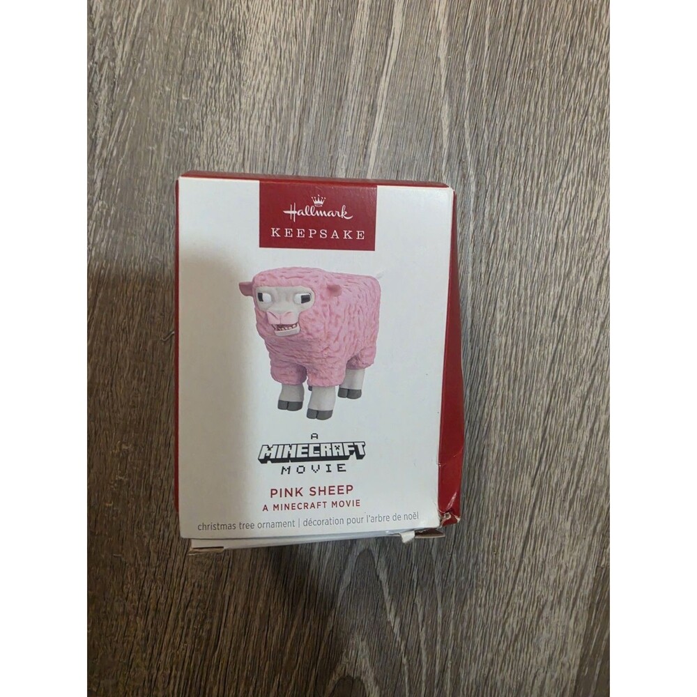 New in Box Hallmark - Pink Sheep - Minecraft Movie Keepsake Ornament - 2025